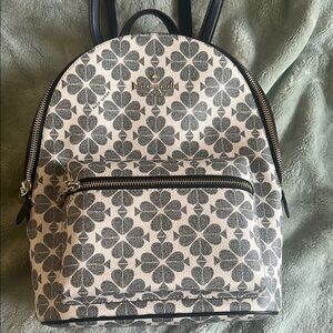 Kate Spade Black and White Floral Backpack
